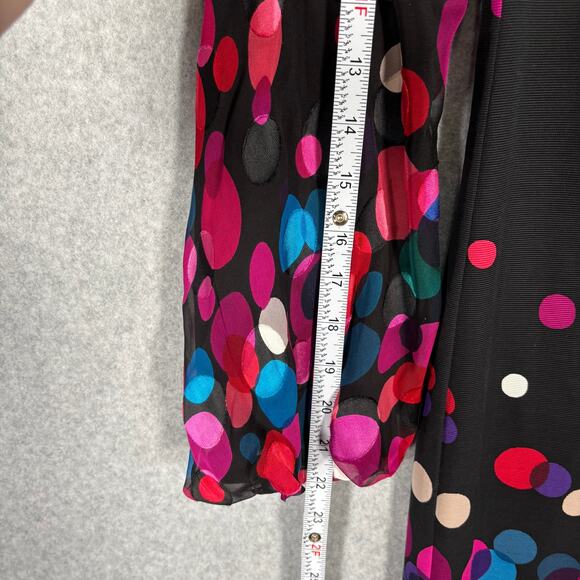 Trina Turk Dress 0 Pink Silk Shift‎ Bubbly Puff Sheer Sleeves Party Cocktail Mod - Picture 8 of 16